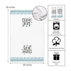 Seliem Winter Wishes Toalla de cocina con diseño de gnomo_3