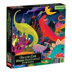Mudpuppy Dinosaurios iluminados 500 piezas brillan en la_1