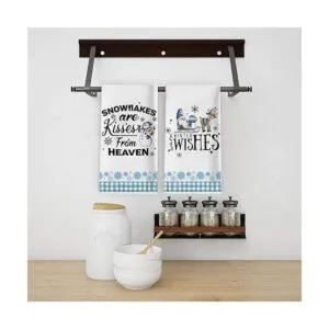 Seliem Winter Wishes Toalla de cocina con diseño de gnomo_4