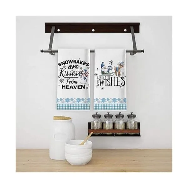 Seliem Winter Wishes Toalla de cocina con diseño de gnomo_4