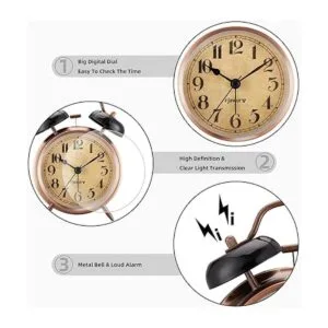 Rjuwurv Reloj despertador alto de 4 pulgadas luz_3