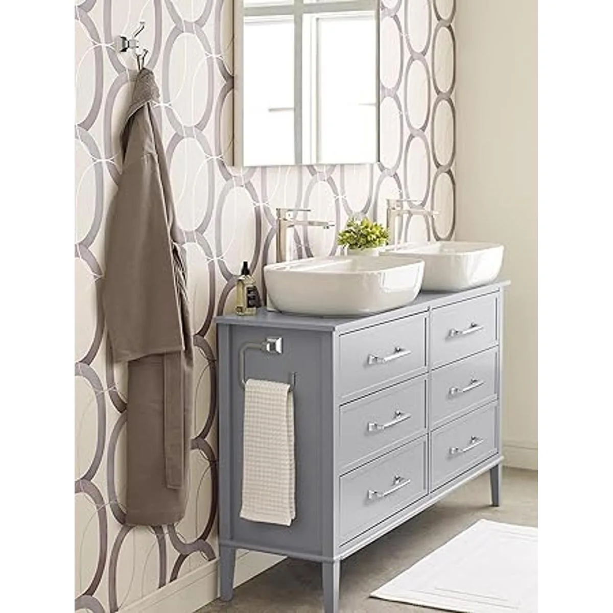 Amerock Gancho de bata individual Cromo Mulholland_2