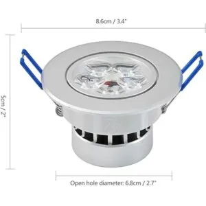 Lemonbest Lámpara de techo regulable de 110 V 5 W luz de_7