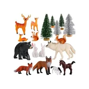 Skylety 18 figuras de animales del bosque de Navidad_1