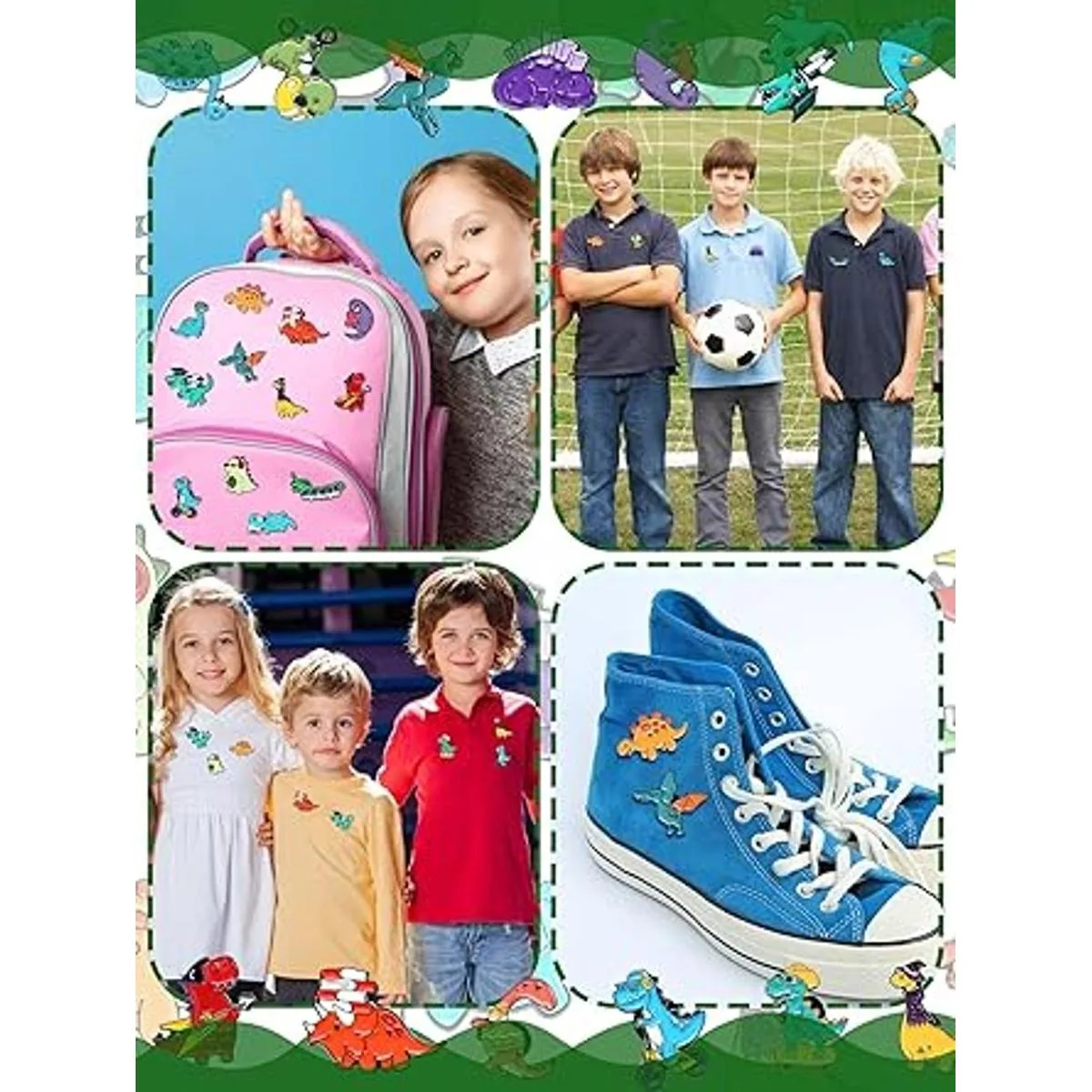 Juego de 20 broches de esmalte con diseño de dinosaurio_6