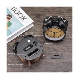 Rjuwurv Reloj despertador alto de 4 pulgadas luz_4