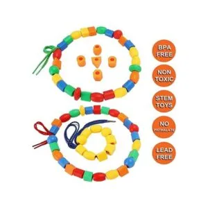 BMTOYS Cuentas de cordones para niños 70 cuentas de_3