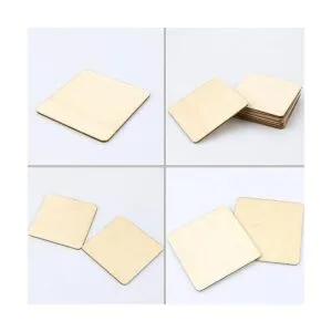 TKOnline 100 piezas de madera sin terminar 3 x 3_4