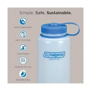 Nalgene Botella de agua de boca ancha de HDPE_2