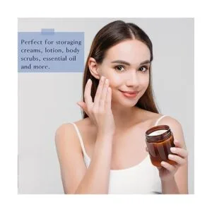 Qeirudu Tarros de plástico ámbar de 8 onzas con tapas y_5