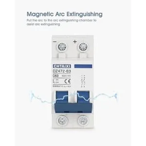 Disyuntor miniatura de CC 2 polos 500 V 63 amperios_4