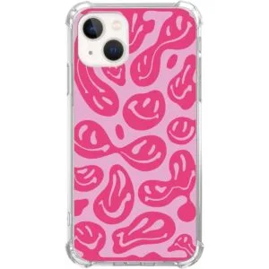 Dohakemuny Funda de cara sonriente rosa compatible con_1