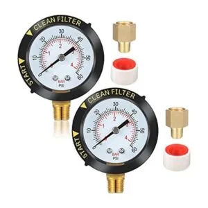 Kit de 2 manómetros de presión de piscina con esfera de 2_1
