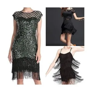 Nonmol Borde de flecos negros con borlas borde de_4