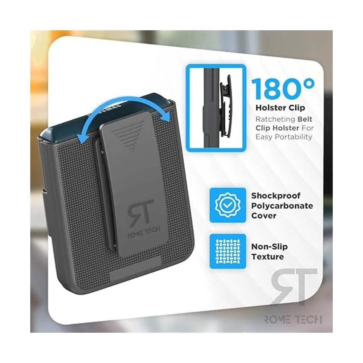 Rome Tech SMF711B Funda de teléfono con clip para_3