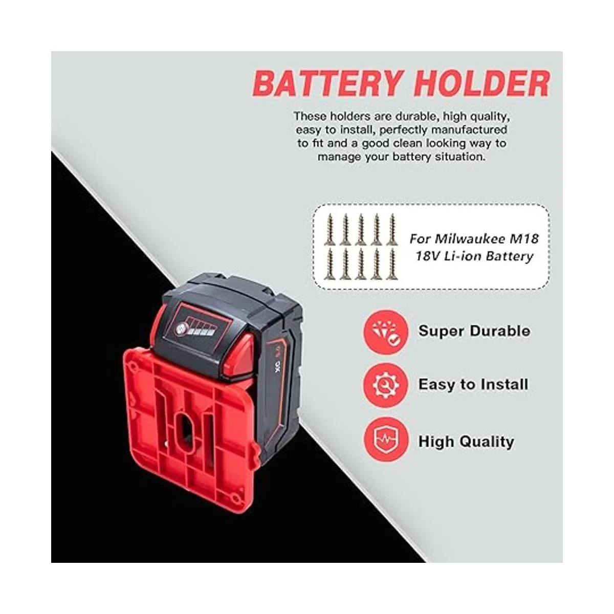 Soporte de batería para baterías Milwaukee M18 de 18 V_4