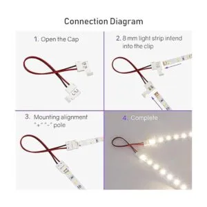 HitLights El kit de conector LED de 2 pines de 0.315 in_2