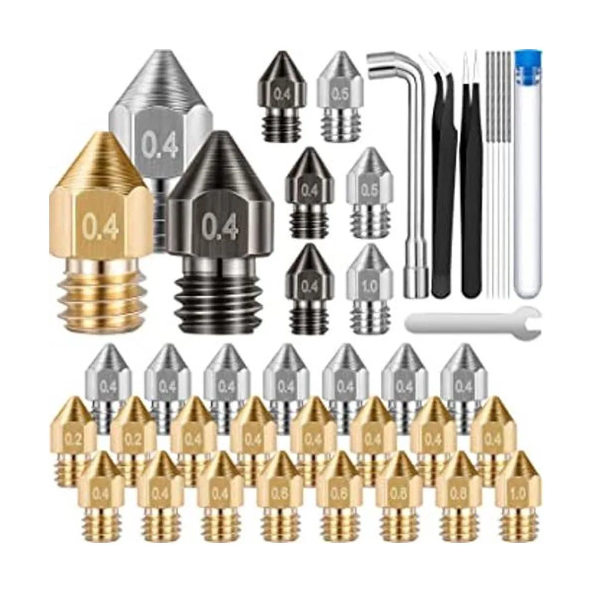 Kit de limpieza de boquillas de impresora 3D de 37 piezas_1