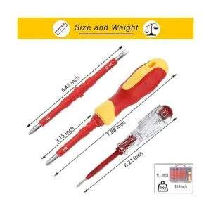 Juego de destornilladores eléctricos aislados de 1000 V_5