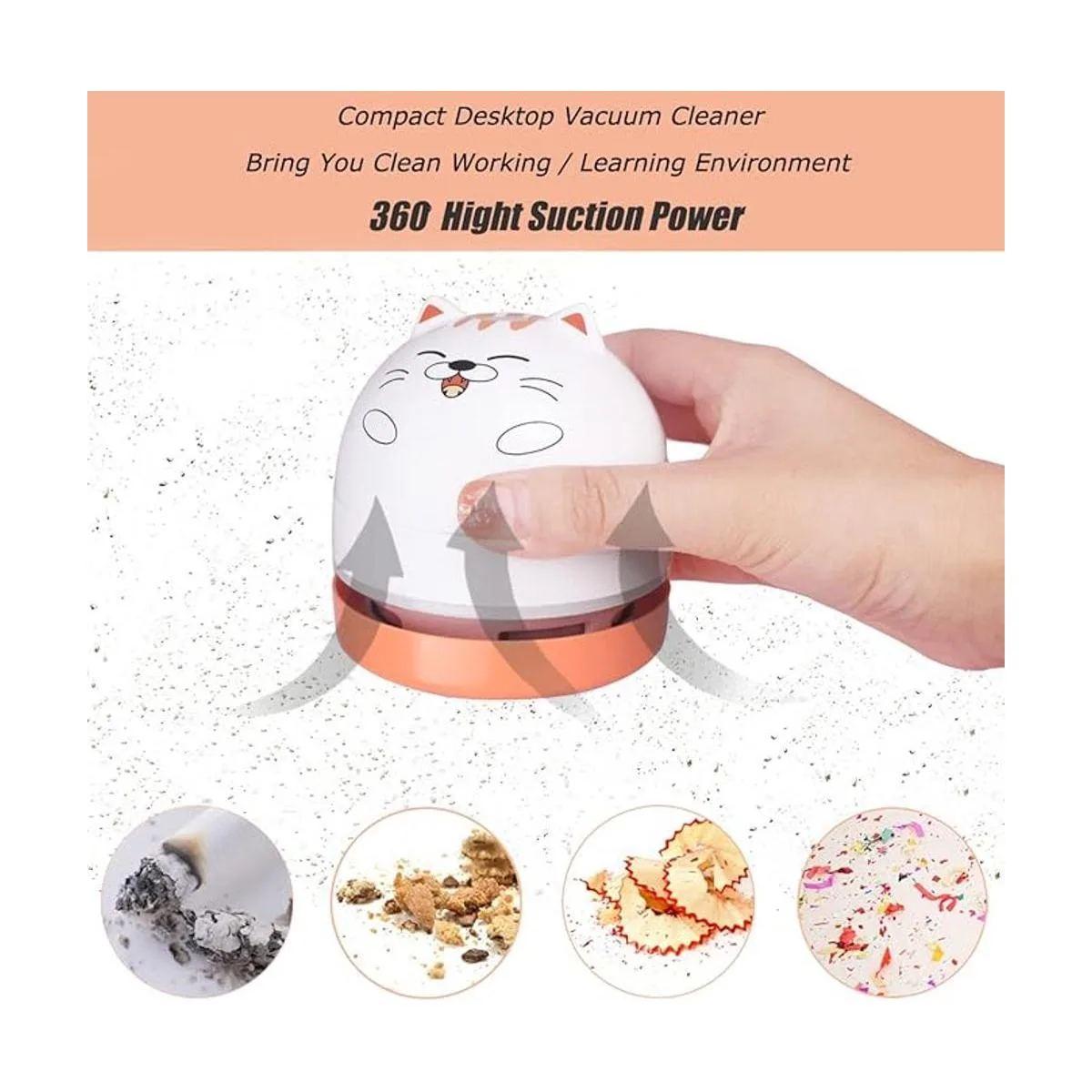 Mini aspiradora de escritorio aspiradora USB portátil_3