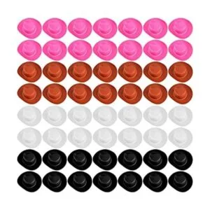 60 piezas de plástico mini sombreros de vaquero_1