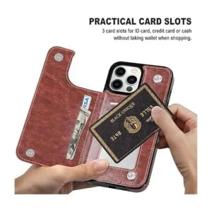 Aoksow Diseñada para iPhone 13 Pro Max funda de piel_3