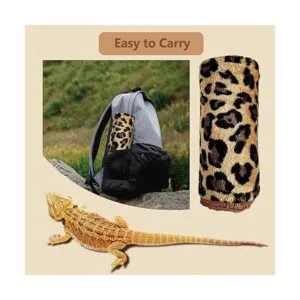 Juego de cama de reptiles con correa de lagarto arnés de_4