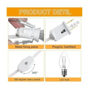 4 juegos de cable de accesorios con una bombilla cable_3