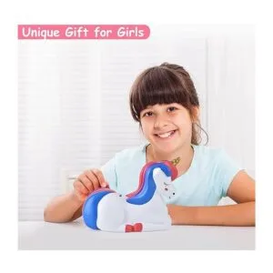 Alcancía de unicornio para niñas banco de dinero de_4