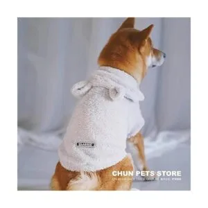 Anelekor Sudaderas con capucha para perro abrigo con_4