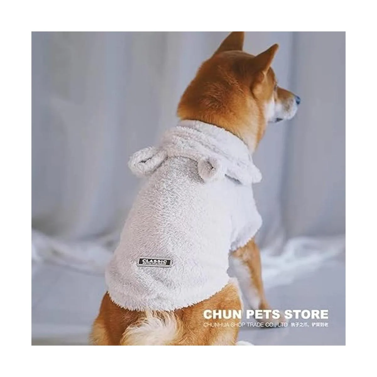 Anelekor Sudaderas con capucha para perro abrigo con_4