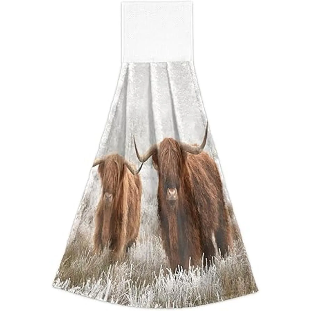 Toalla de mano de cocina de vaca escocesa 2 piezas súper_7