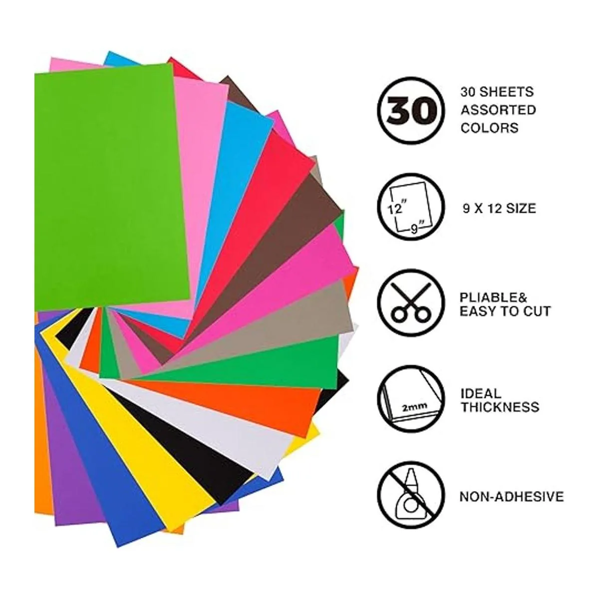 MEARCOOH Hojas de espuma de 9 x 12 pulgadas paquete de_3