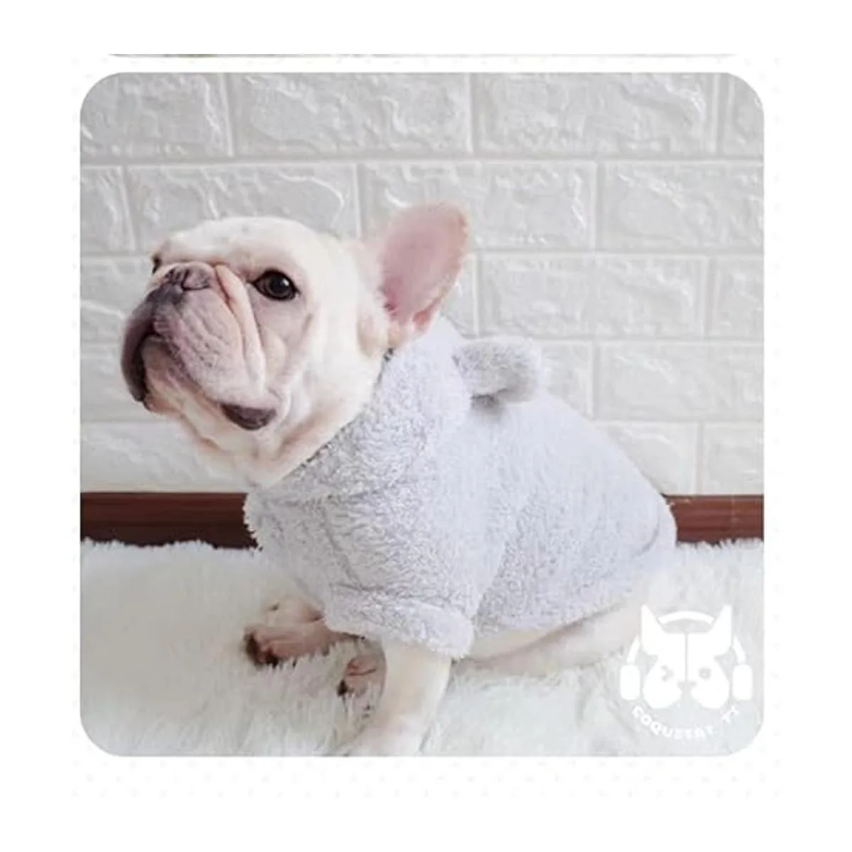 Anelekor Sudaderas con capucha para perro abrigo con_6