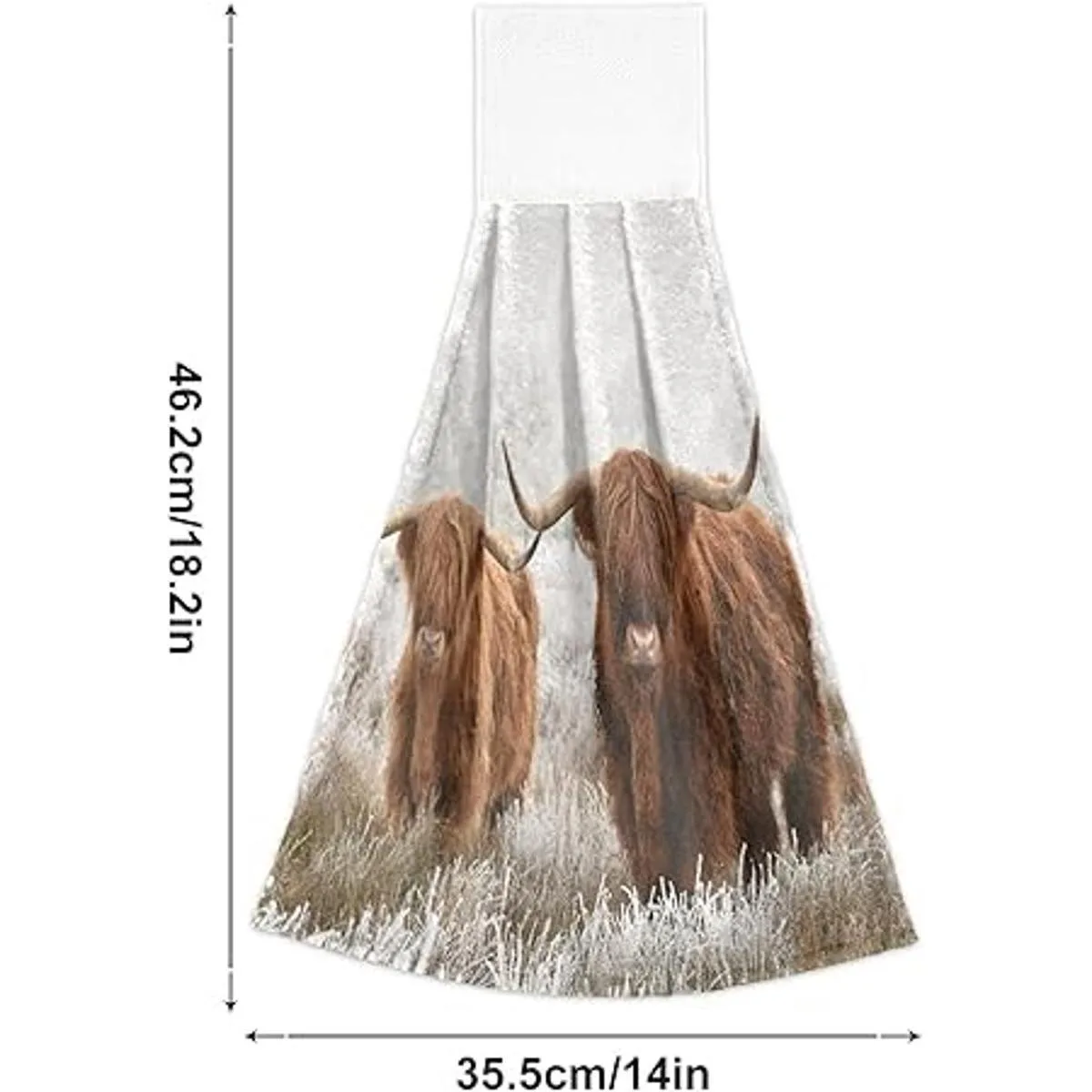 Toalla de mano de cocina de vaca escocesa 2 piezas súper_2