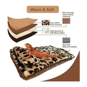 Juego de cama de reptiles con correa de lagarto arnés de_2