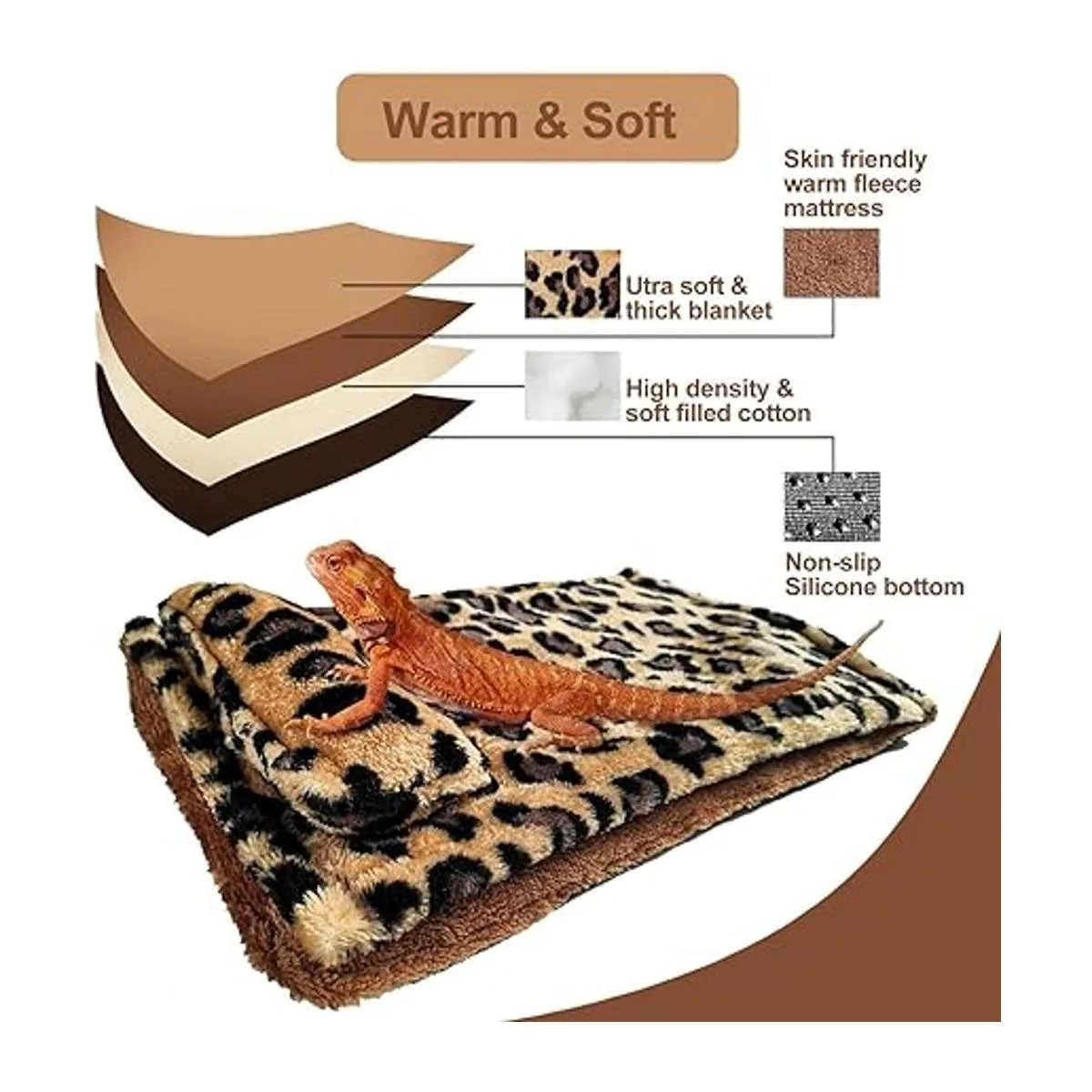 Juego de cama de reptiles con correa de lagarto arnés de_2