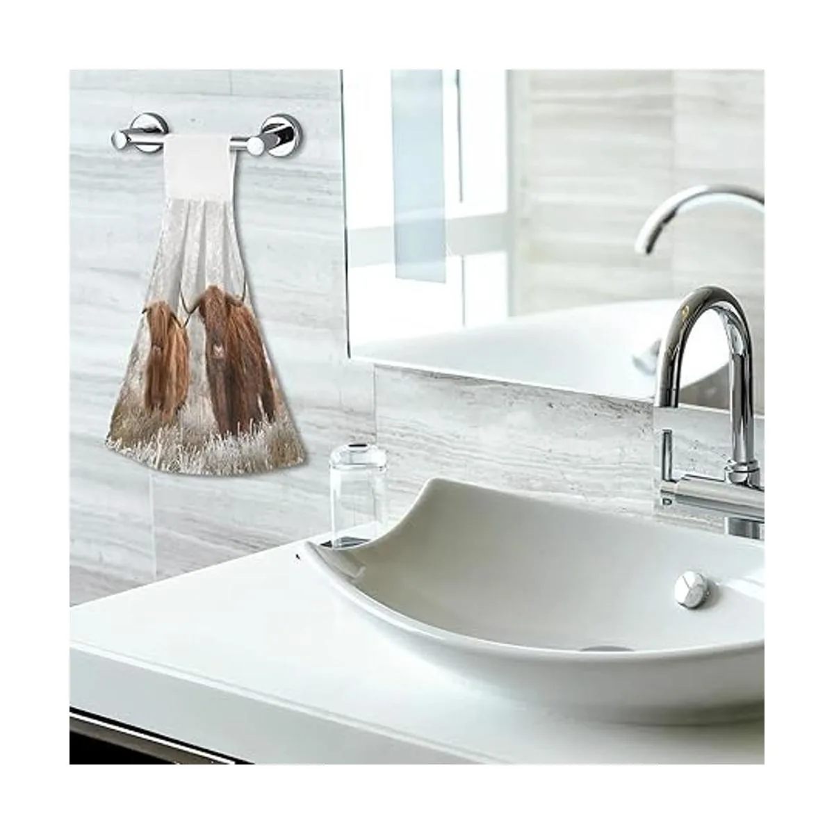 Toalla de mano de cocina de vaca escocesa 2 piezas súper_6