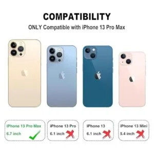 Aoksow Diseñada para iPhone 13 Pro Max funda de piel_2
