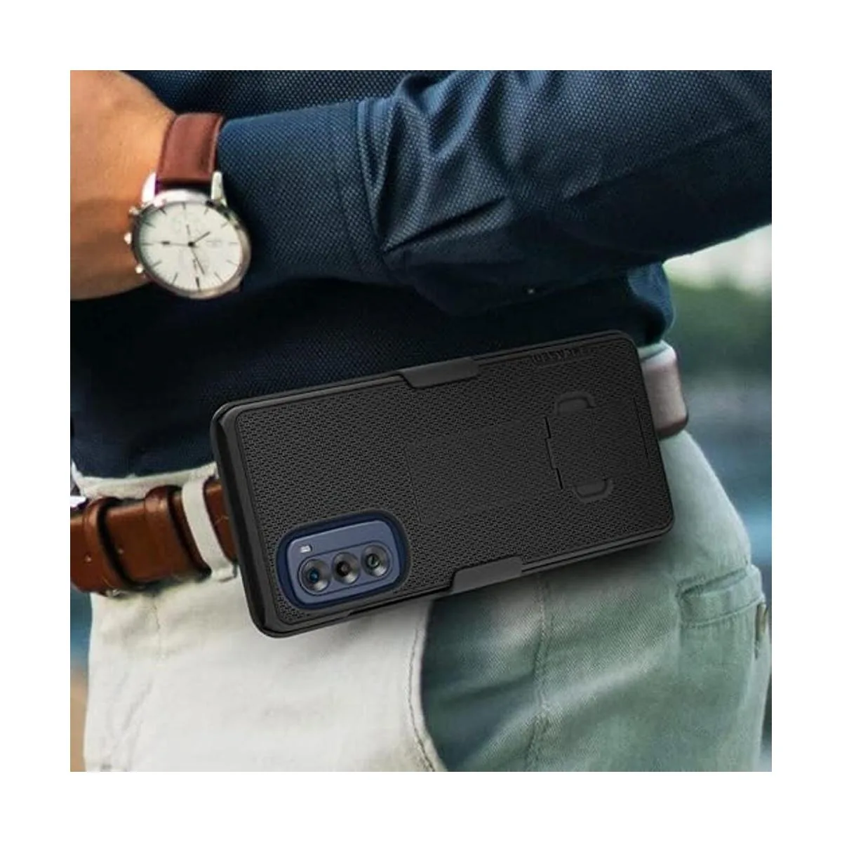 Encased Funda con clip para cinturón para Moto G Stylus 5G_3