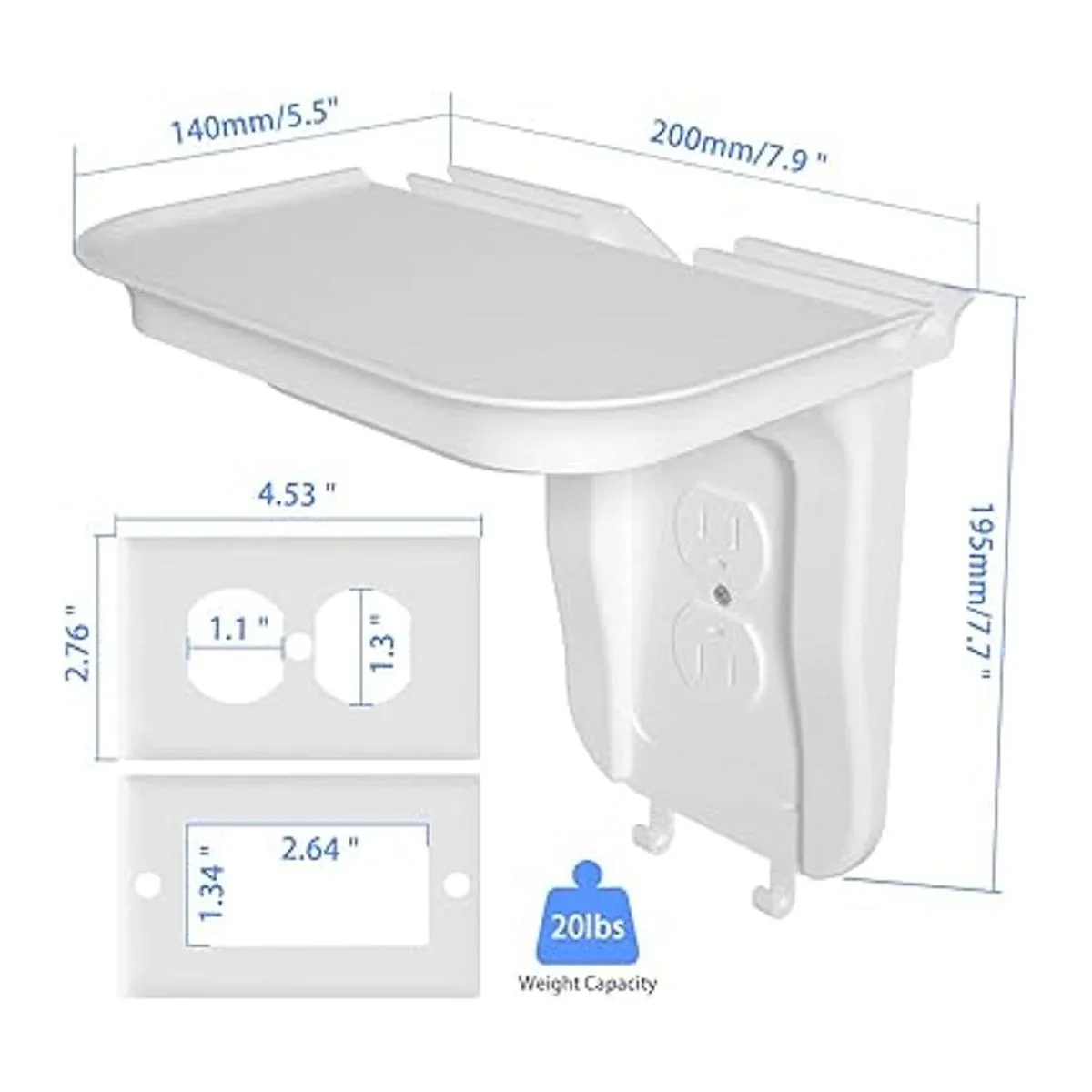 Suptek Estante grande de toma de pared organizador de_4