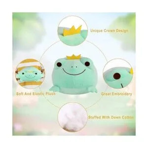 Animal de peluche de rana súper suave linda almohada de_3