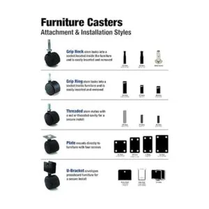 Shepherd Hardware 8741E Ruedas para silla de oficina de_3