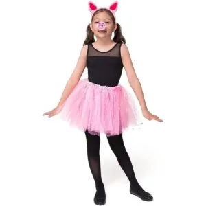 Spooktacular Creations Conjunto de disfraz de cerdo rosa_6
