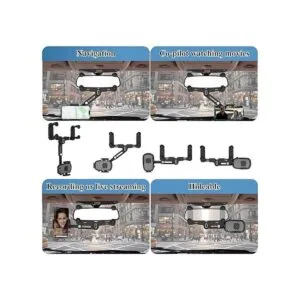 JDHDL Soporte para teléfono de espejo retrovisor para_5