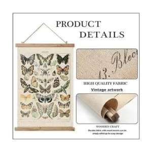 Póster colgante de mariposas vintage estilo retro de_5