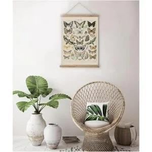 Póster colgante de mariposas vintage estilo retro de_4