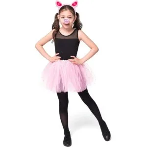 Spooktacular Creations Conjunto de disfraz de cerdo rosa_3