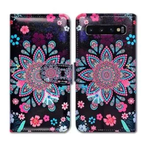 Bcov Funda para Galaxy S10 Plus funda de piel con diseño_1