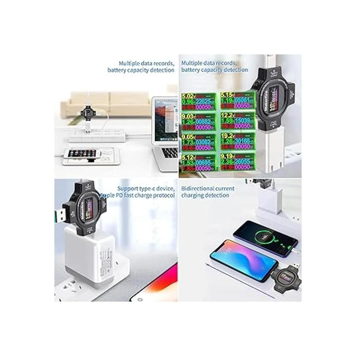 Medidor de potencia de voltaje USB Probador de potencia_6